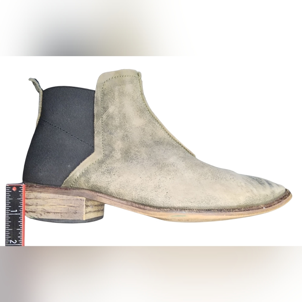 Free People Dark Horse Taupe Leather Ankle Boots, Womens 36 EU (6 US) - Picture 9 of 9